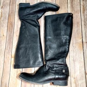 Frye black back-zip riding boots 7.5